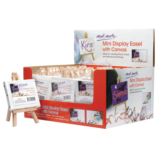 Mont Marte Mini Display Easel with Canvas 8 x 10cm
