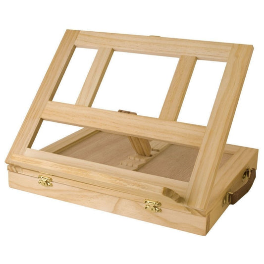 Mont Marte Desk Easel - Compact Tabletop Easel w/Drawer Pine Wood