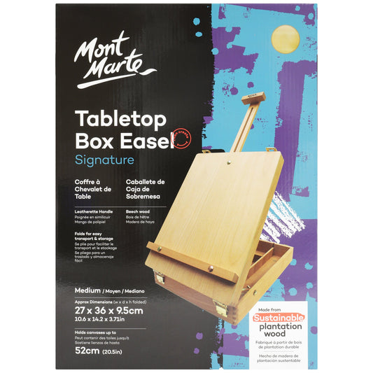 Mont Marte Tabletop Box Easel Med - Beech