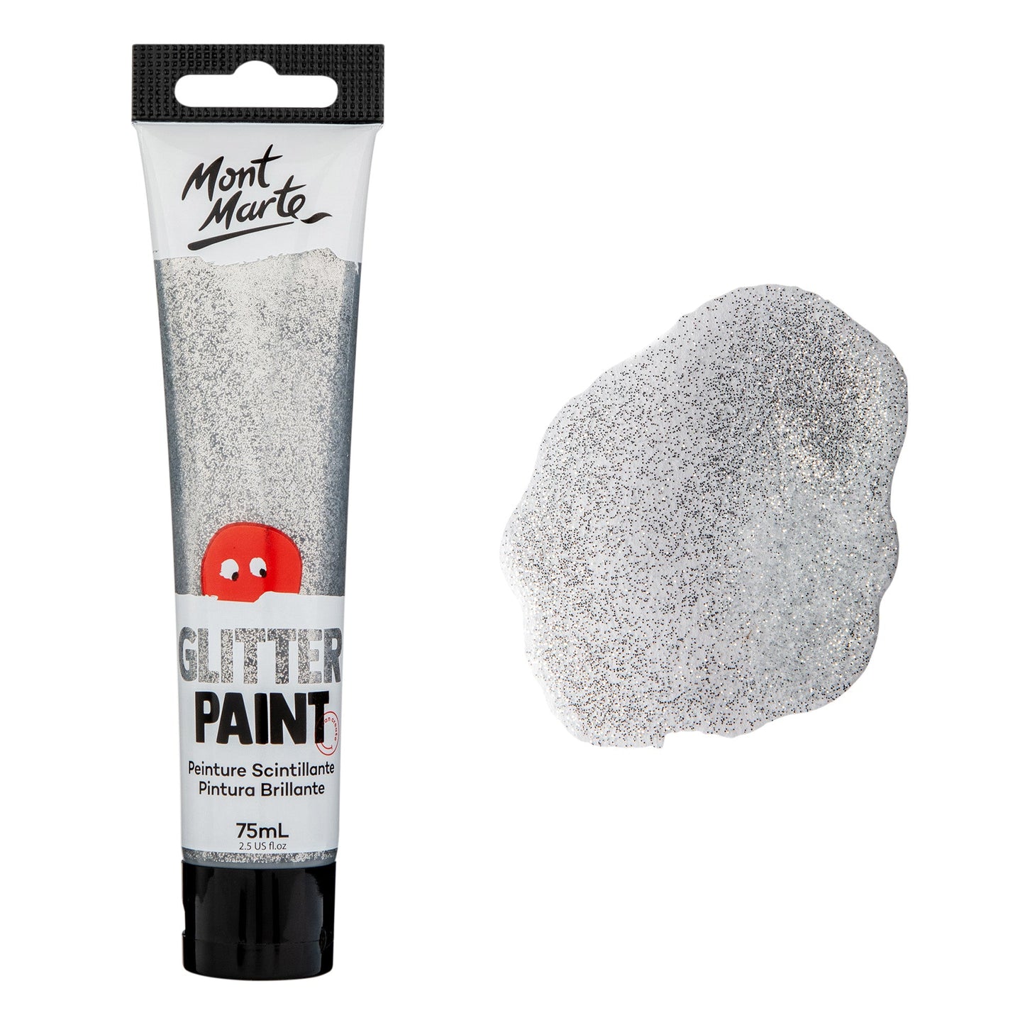 Mont Marte Kids - Glitter Paint 75ml - Silver
