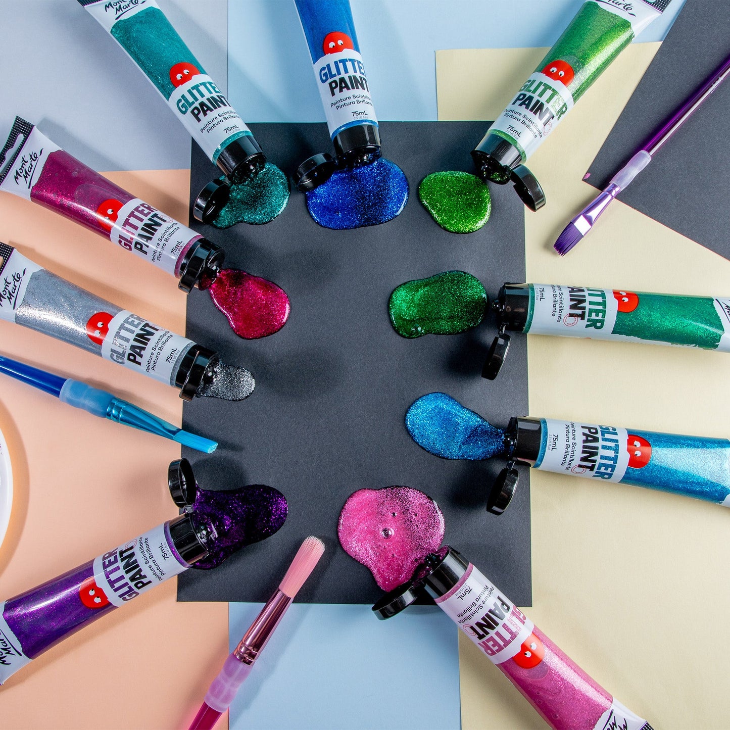 Mont Marte Kids - Glitter Paint 75ml - Silver