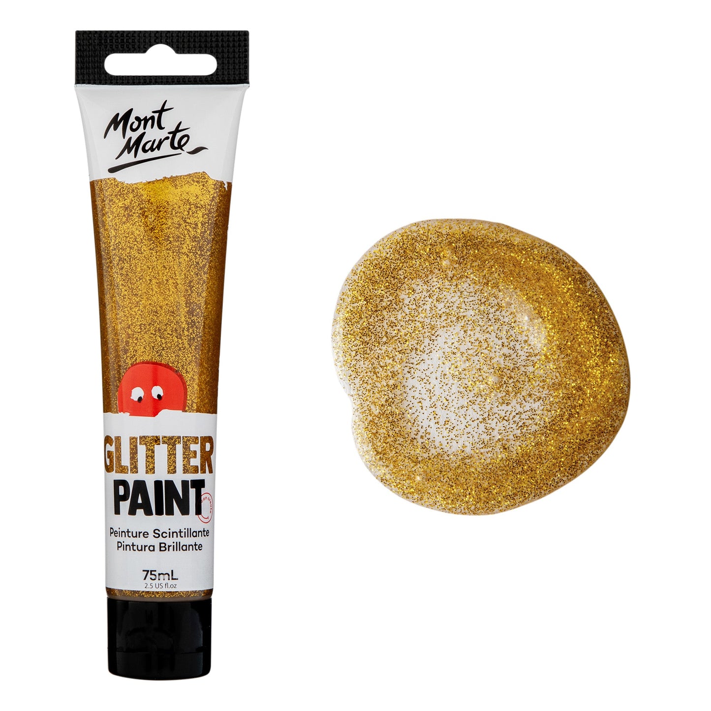 Mont Marte Kids - Glitter Paint 75ml - Gold