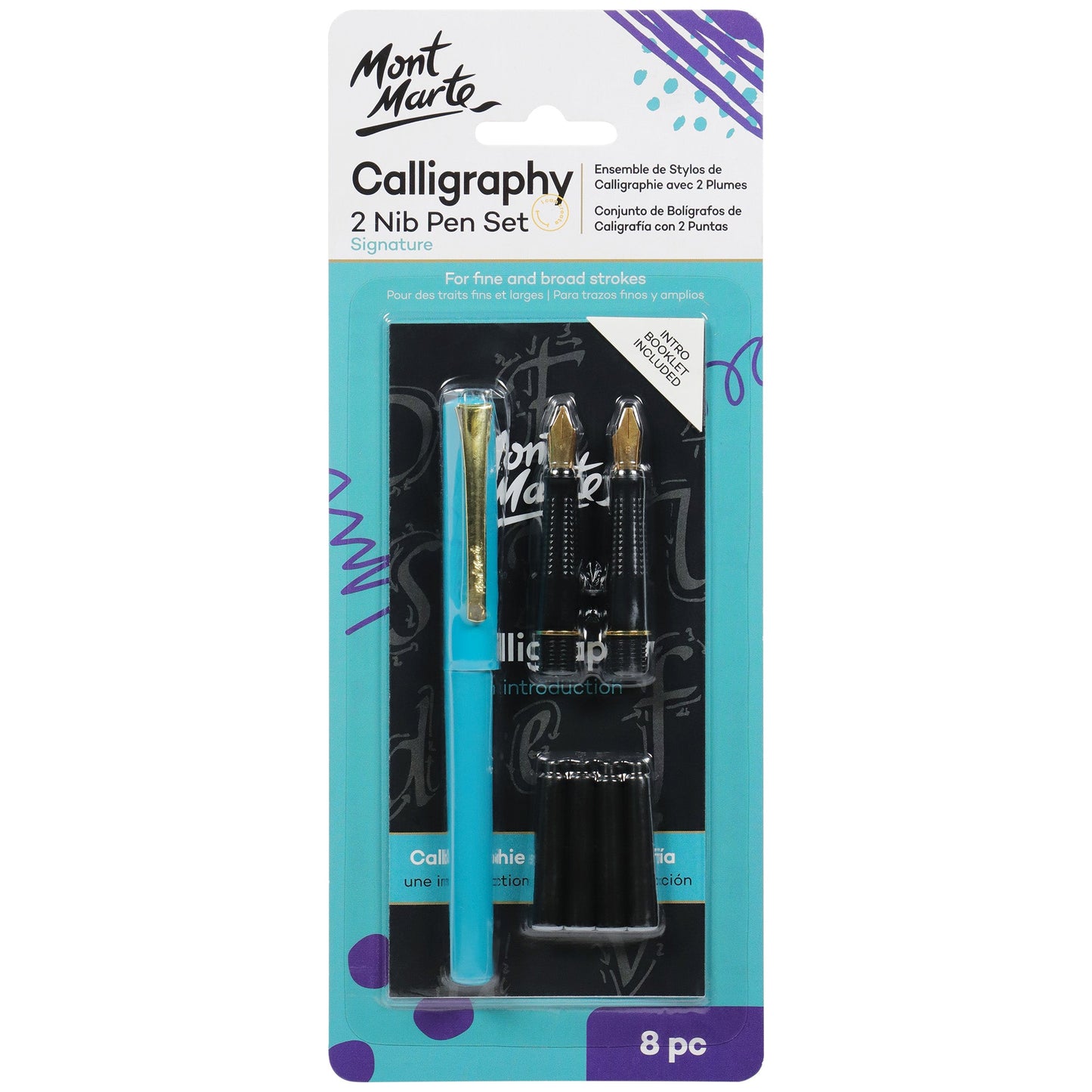 Mont Marte Calligraphy Set - 2 Nib 8pc