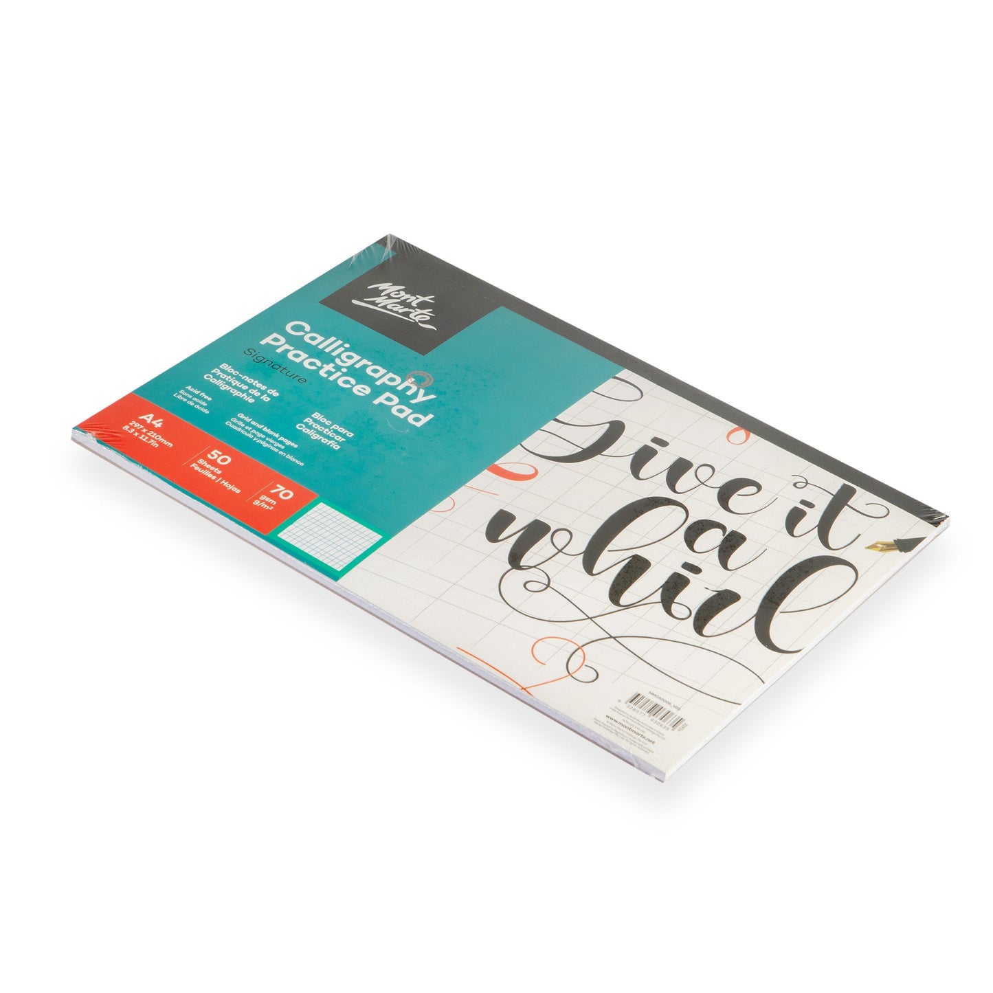 Mont Marte Calligraphy Workbook A4 70gsm 50 Sheet