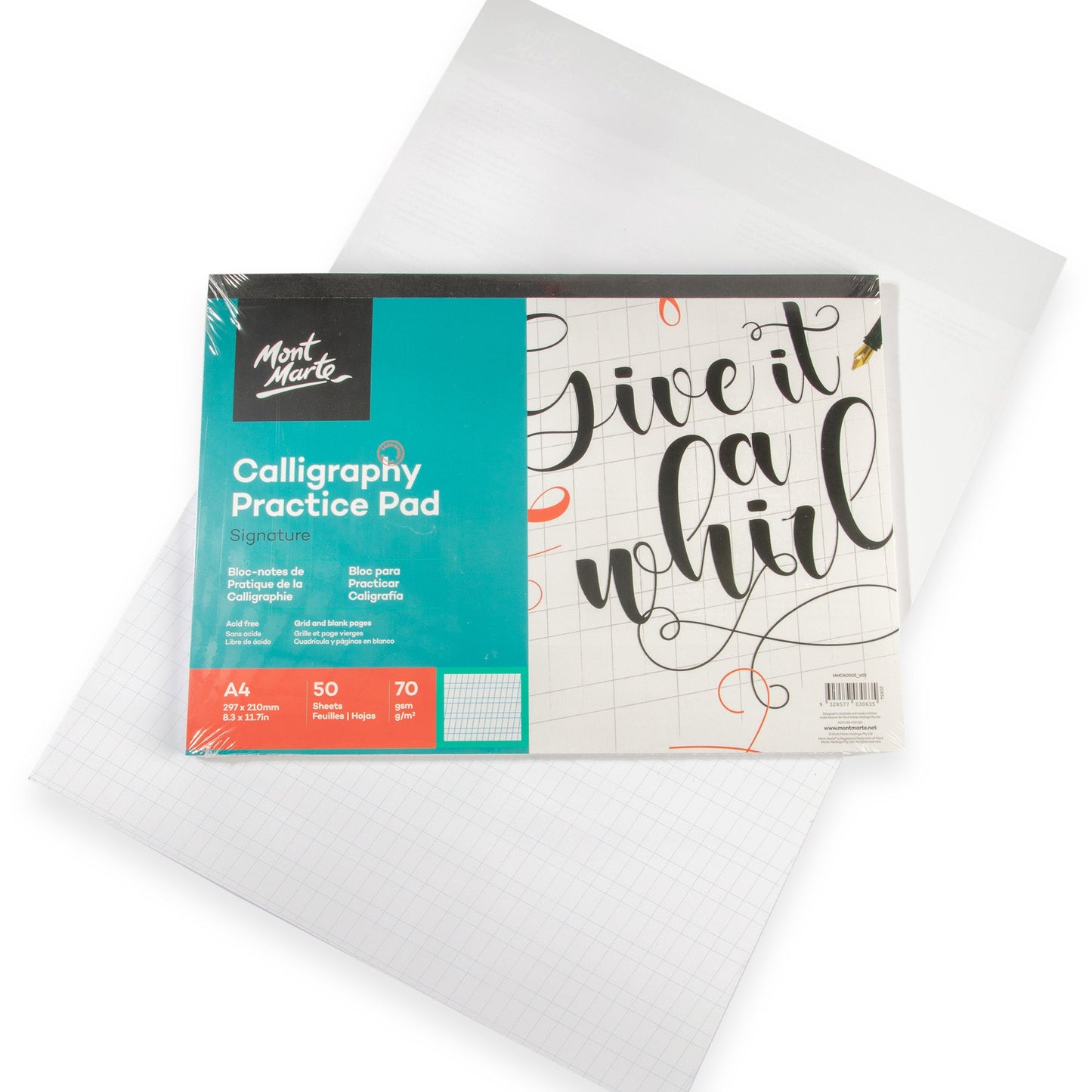 Mont Marte Calligraphy Workbook A4 70gsm 50 Sheet