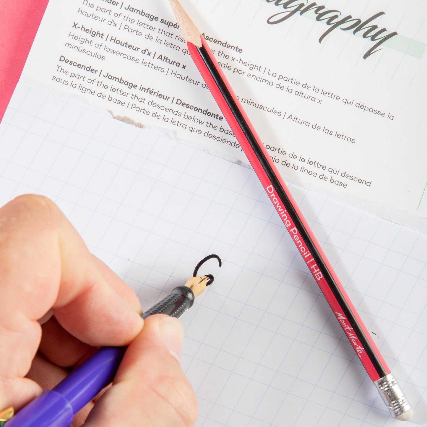 Mont Marte Calligraphy Workbook A4 70gsm 50 Sheet