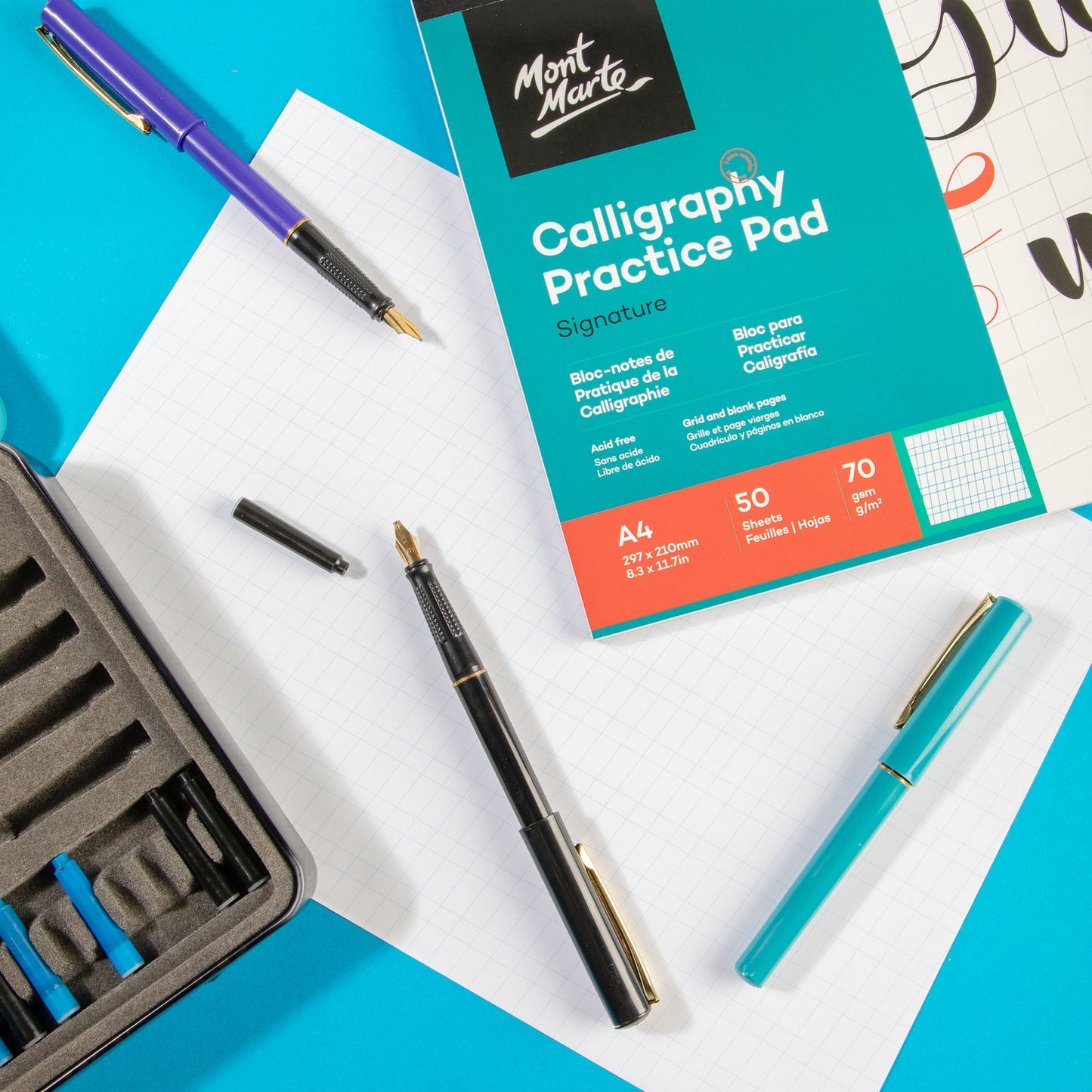 Mont Marte Calligraphy Workbook A4 70gsm 50 Sheet