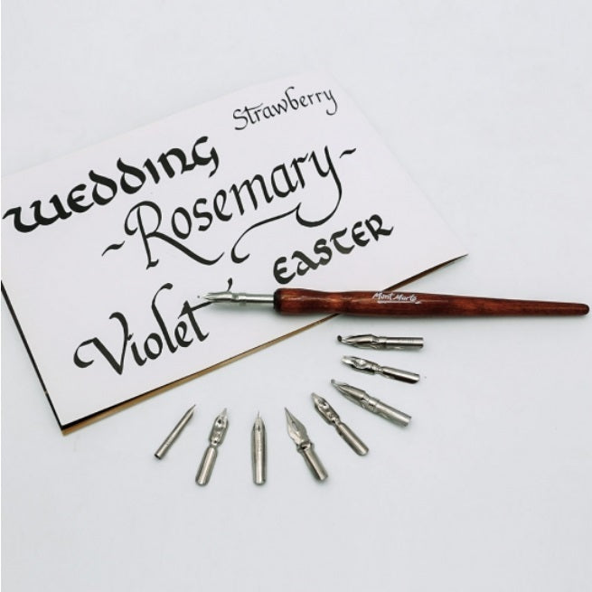 Mont Marte Calligraphy Set - Dip Pen 9 Nibs