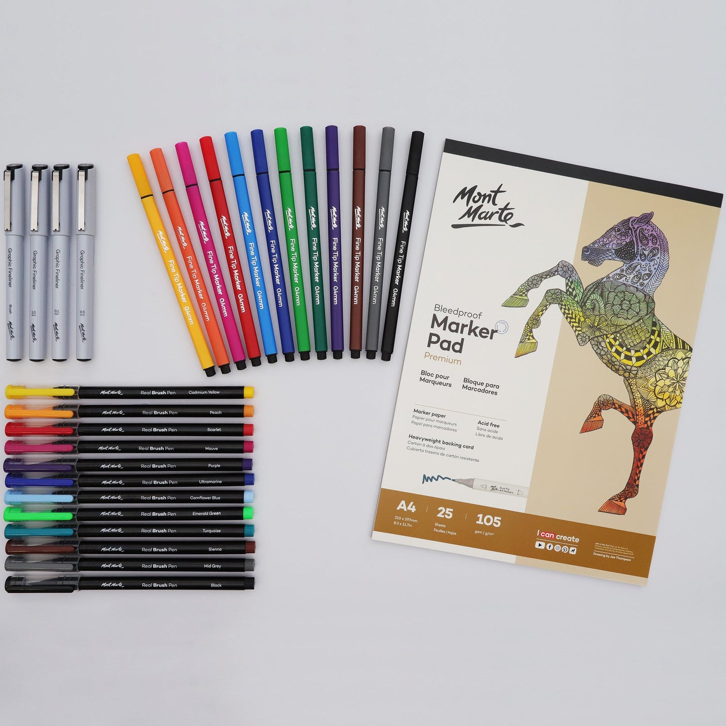 Mont Marte Premium Marker Set - Illustration Marker Set 29pc