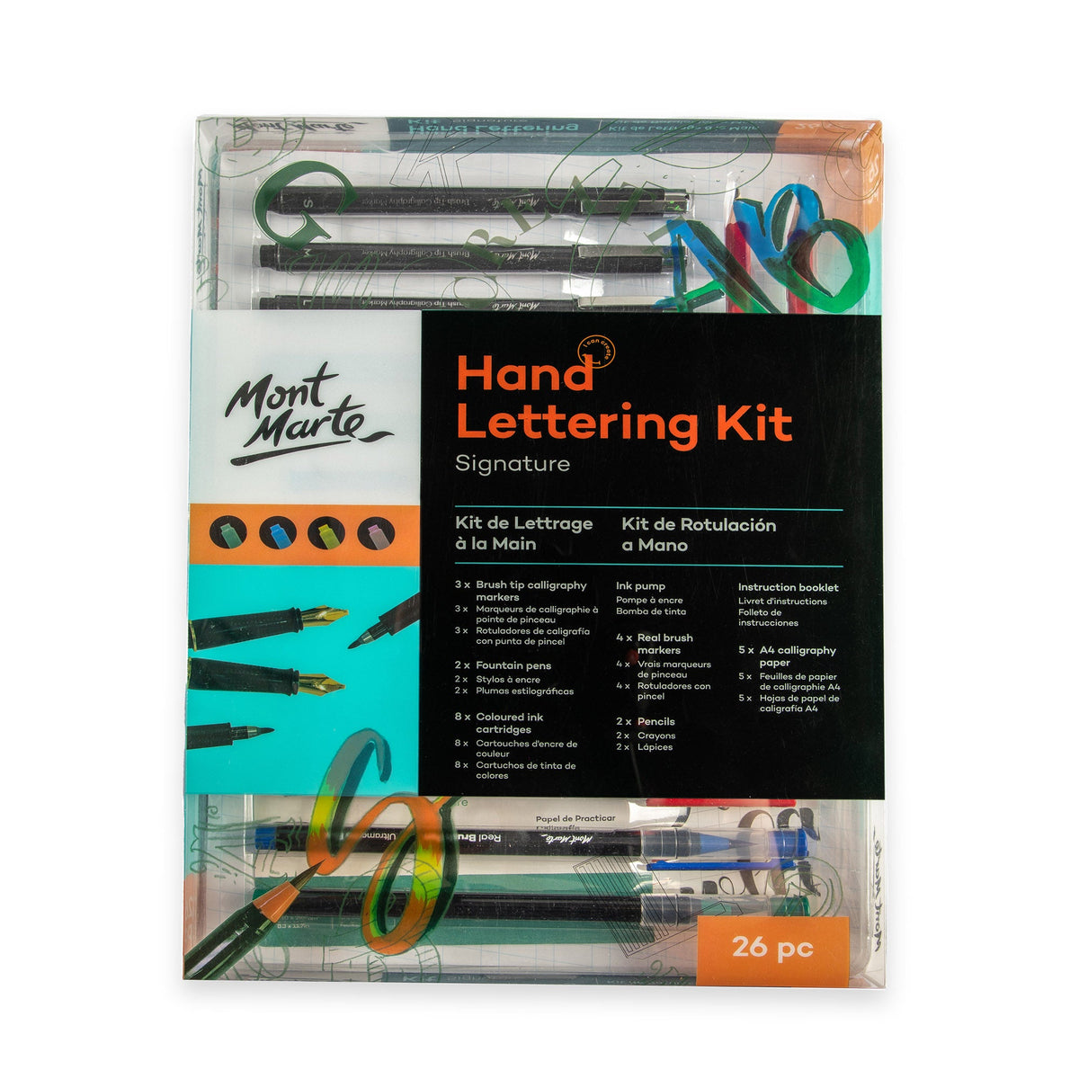 Mont Marte Signature Hand Lettering Kit 26pc