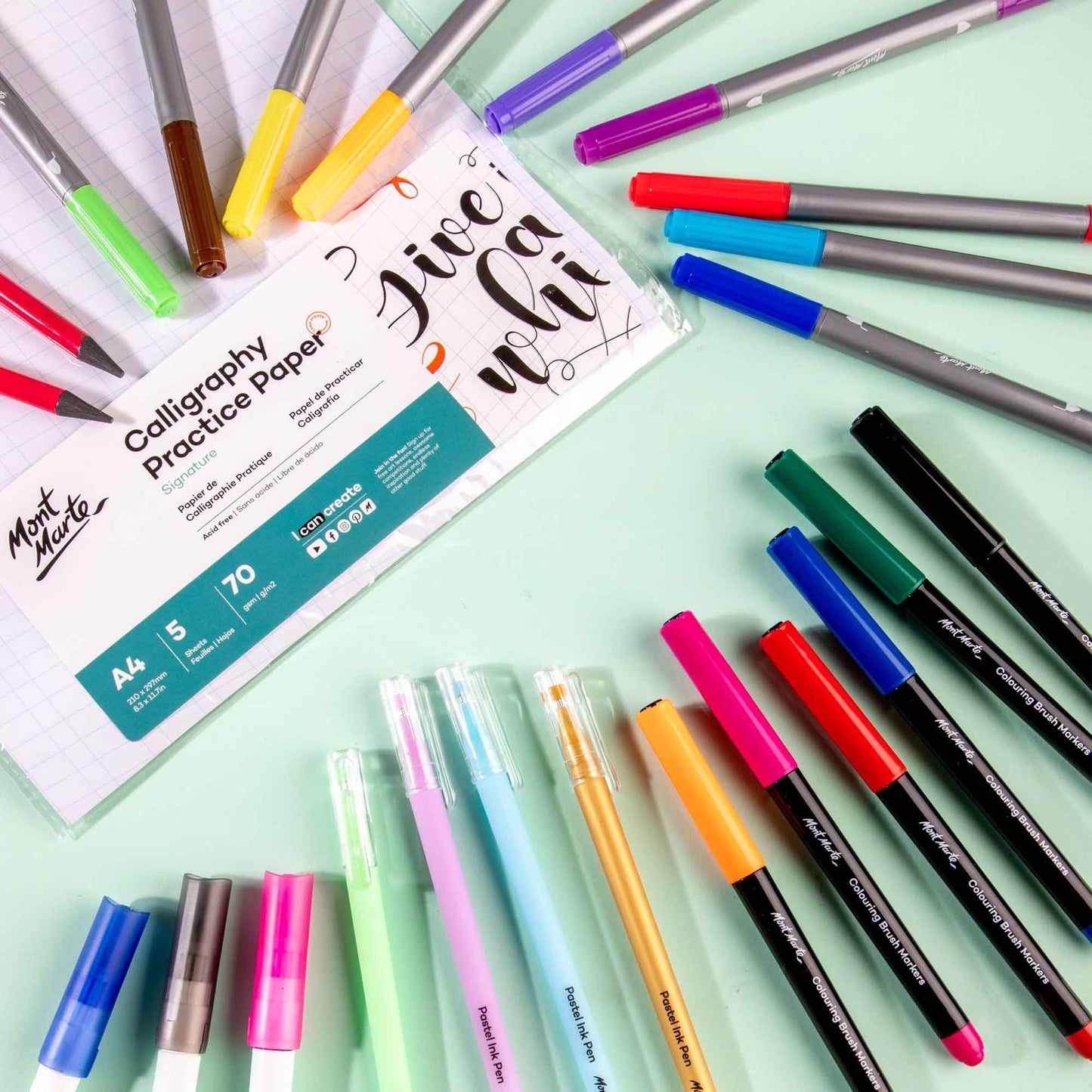 Mont Marte 34 pc Marker Lettering Set