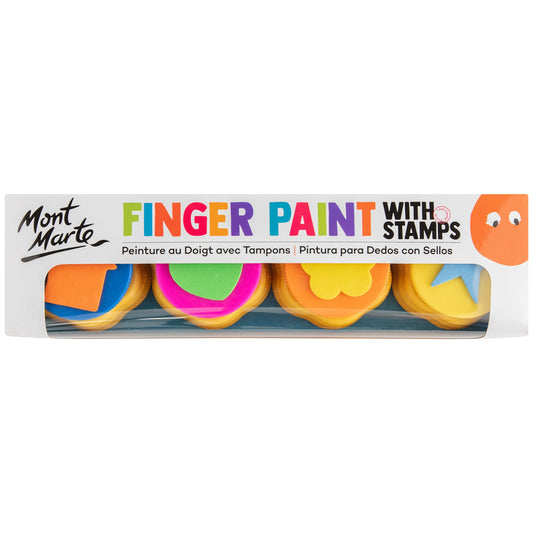 Mont Marte Kids - Colour Finger Paints with Stamp
