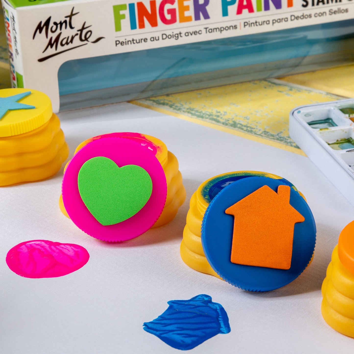 Mont Marte Kids - Colour Finger Paints with Stamp