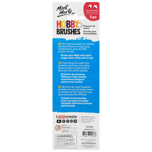 Mont Marte Kids - Hobby Brushes 3pc