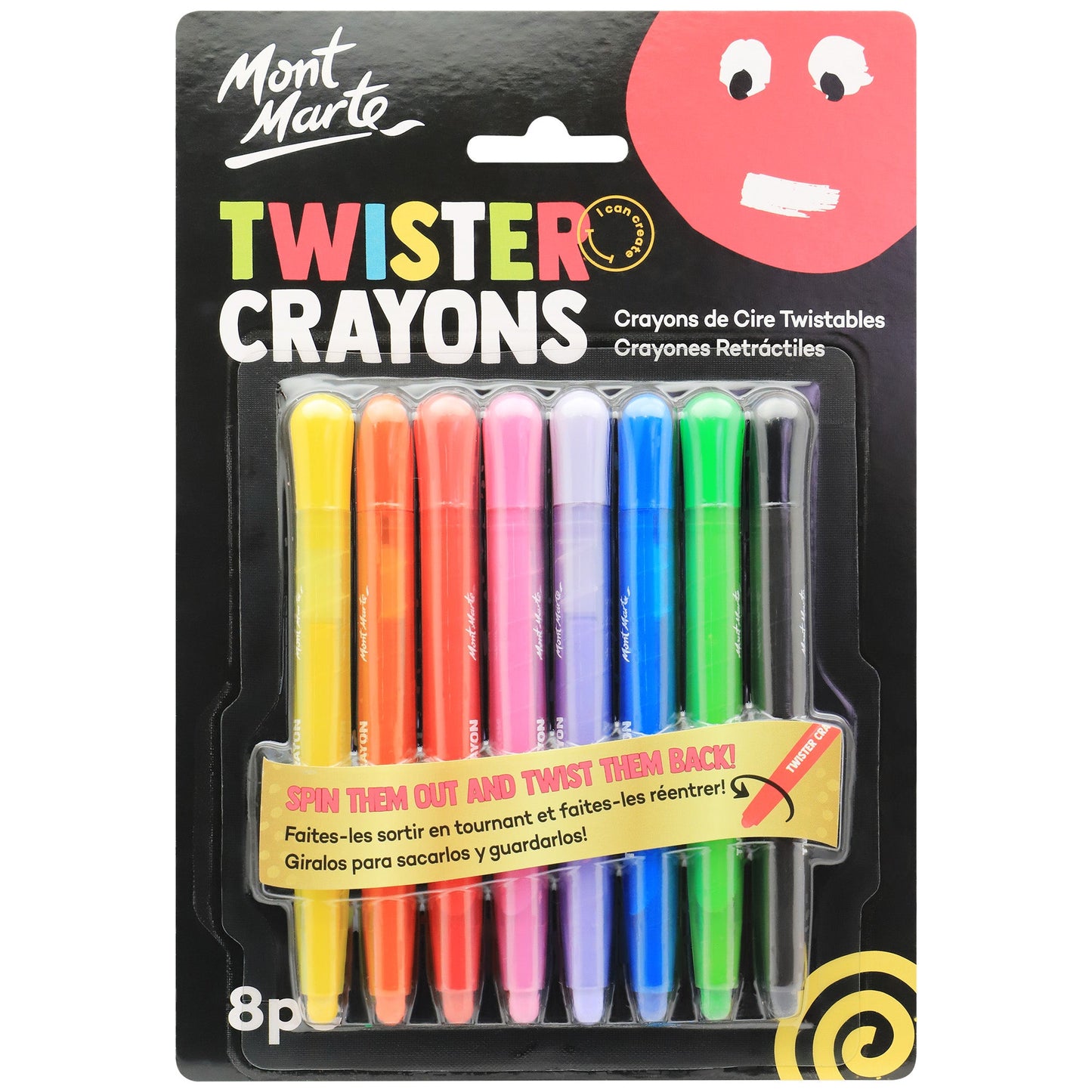 Mont Marte Kids - Twister Crayons 8pc