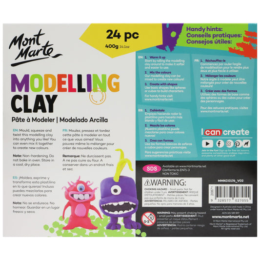 Mont Marte Kids - Modelling Clay Set 24pc