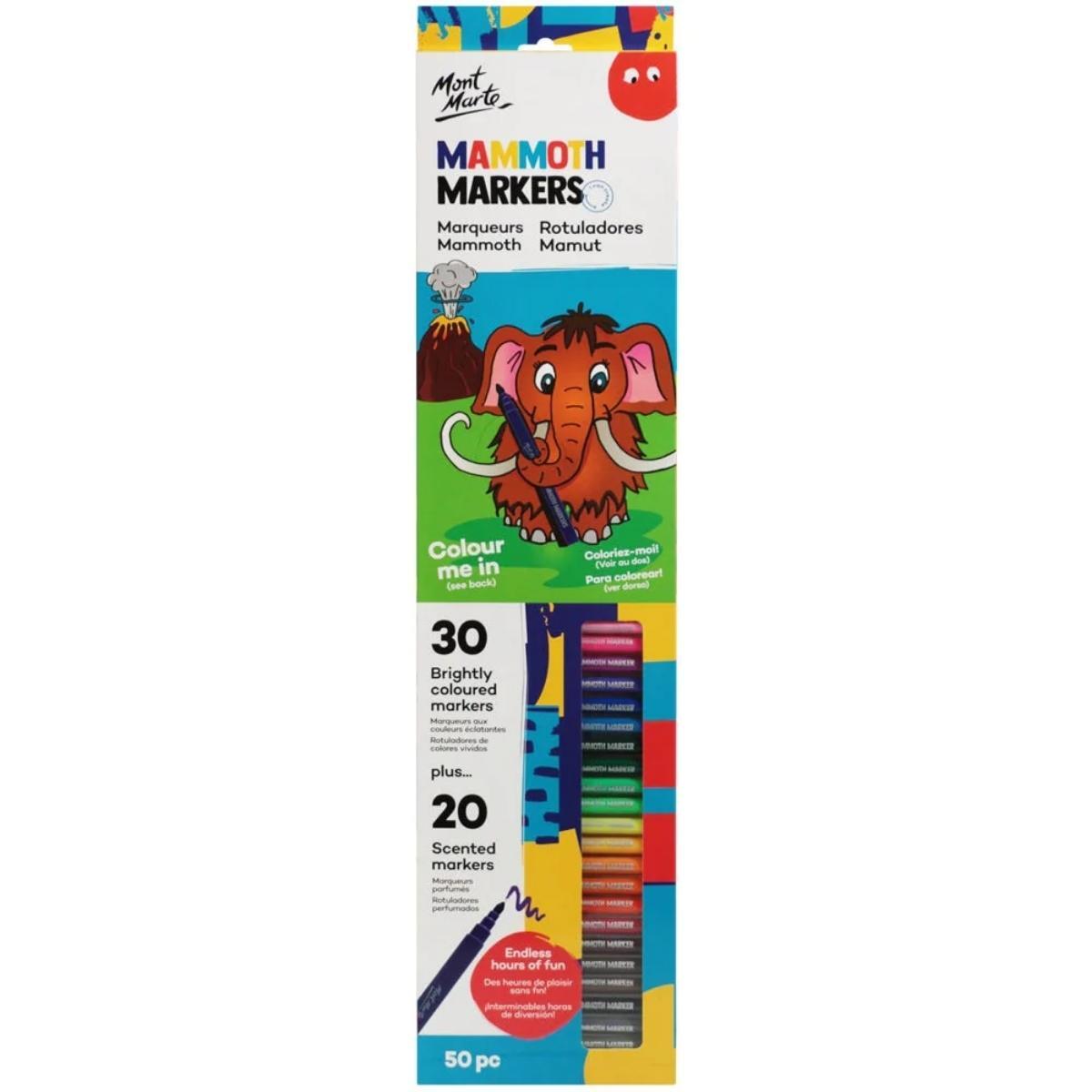 Mont Marte Mammoth Markers Set 50pc