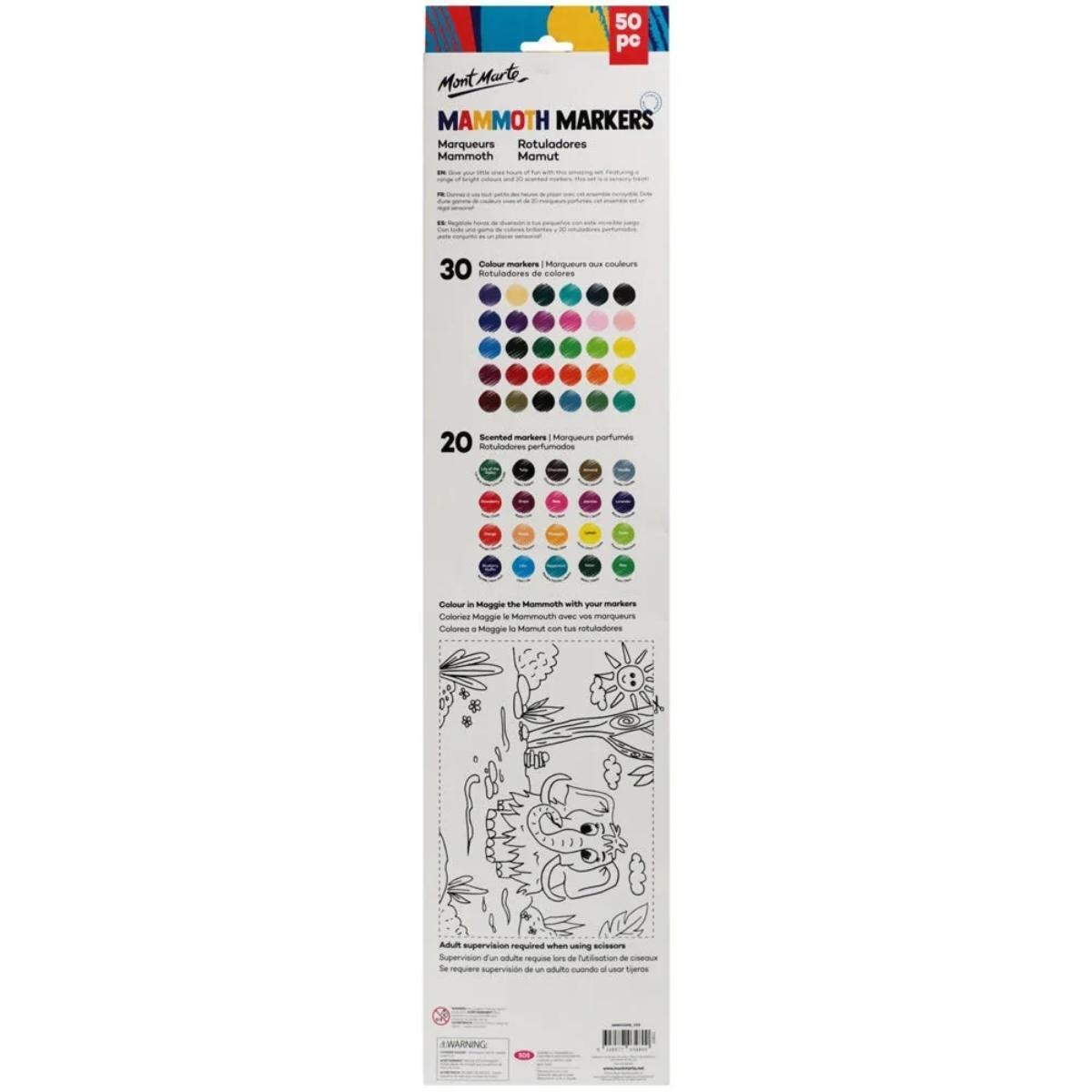 Mont Marte Mammoth Markers Set 50pc