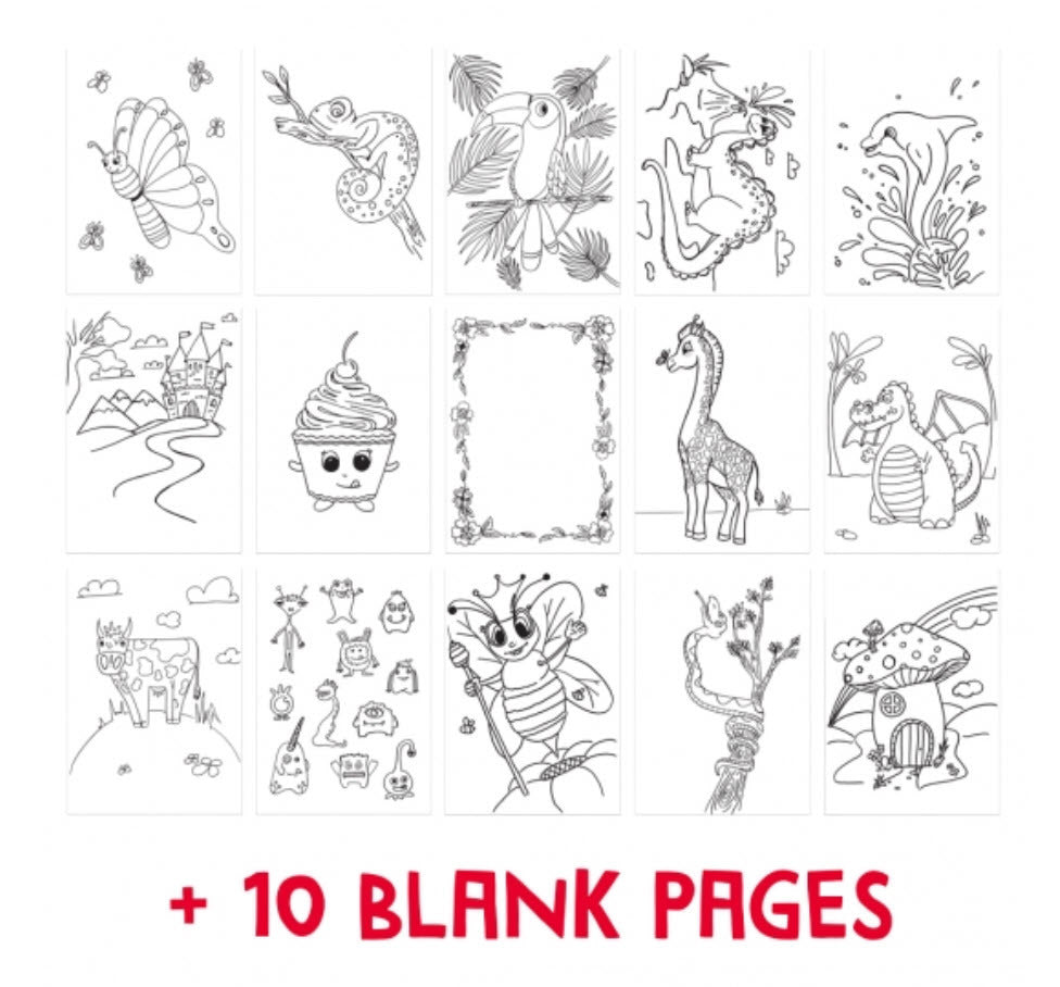 Mont Marte Kids - Marker Colouring Pad A4 25 Sheet