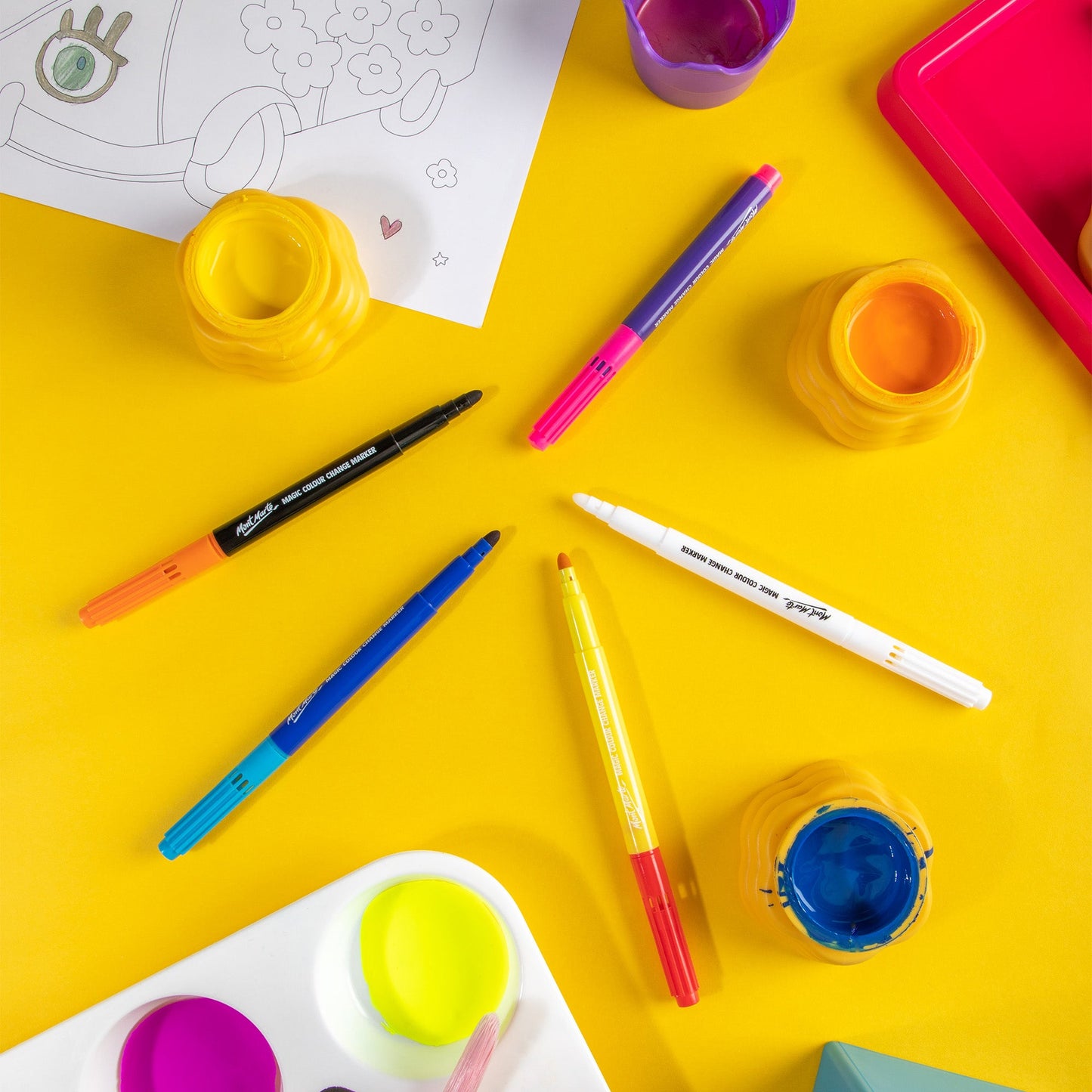 Mont Marte Kids - Magic Colour Change Markers Pk5