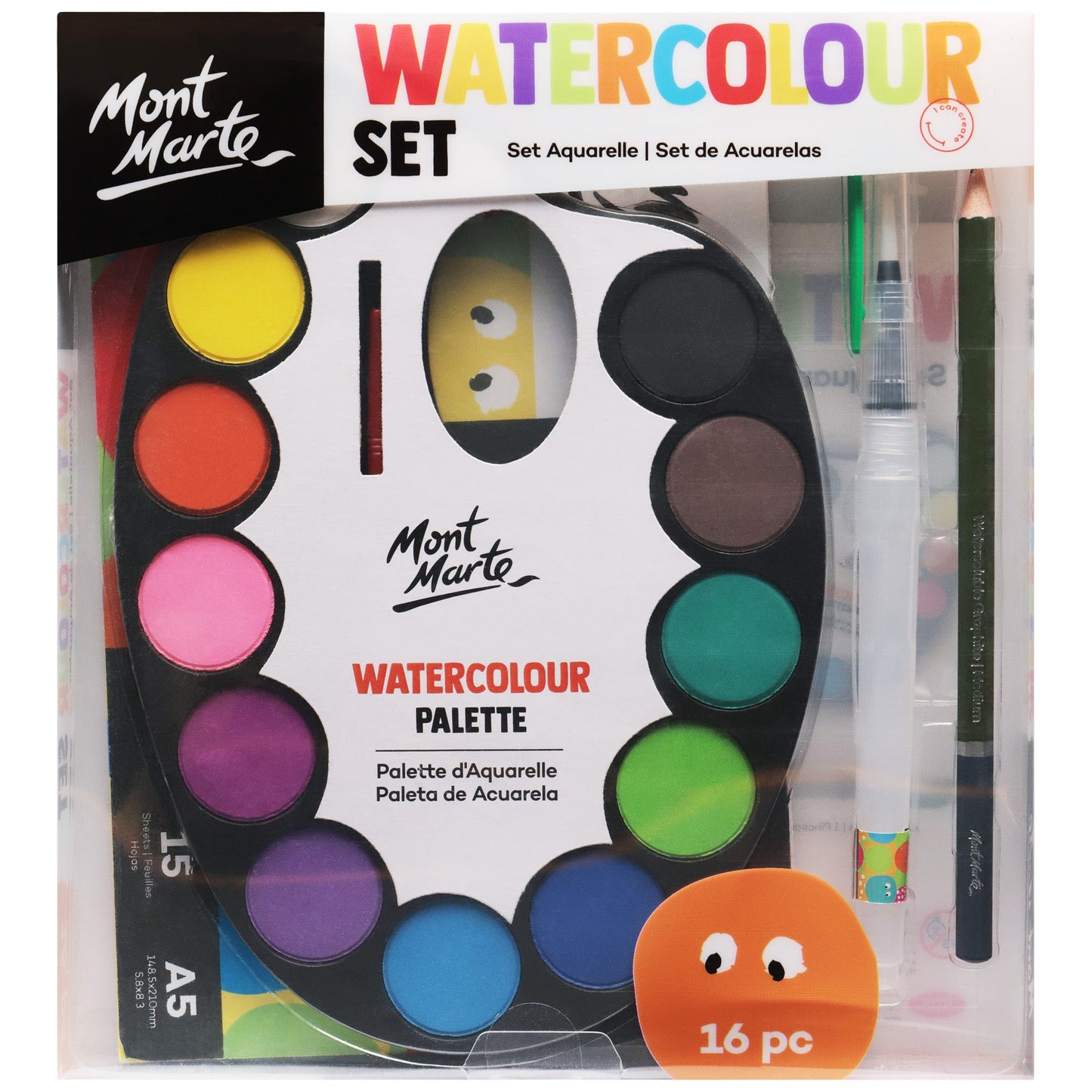 Mont Marte Kids - Watercolour Set 16pc