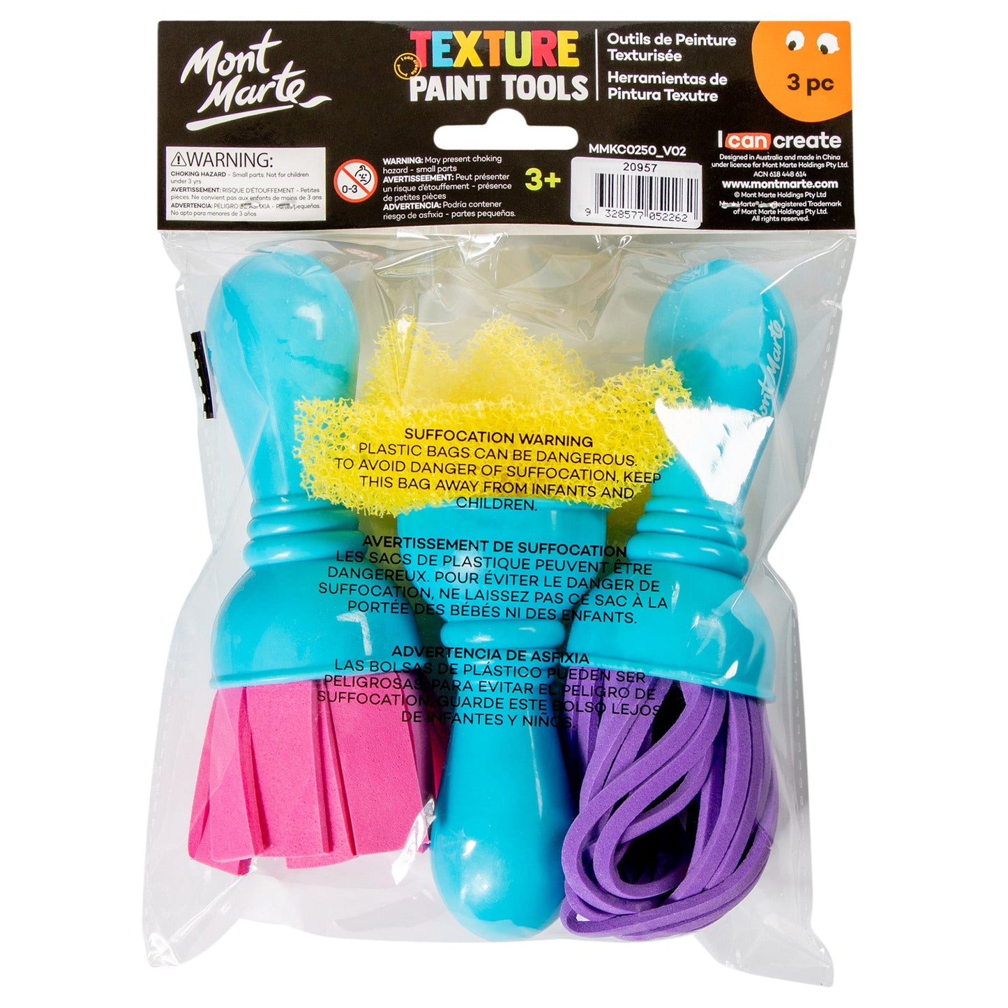 Mont Marte Texture Paint Tools 3pc