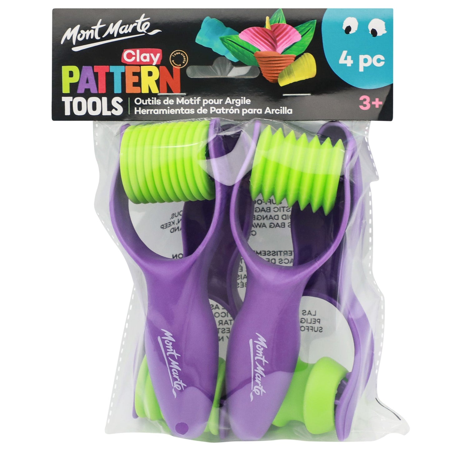 Mont Marte Clay Pattern Tool Set 4pc