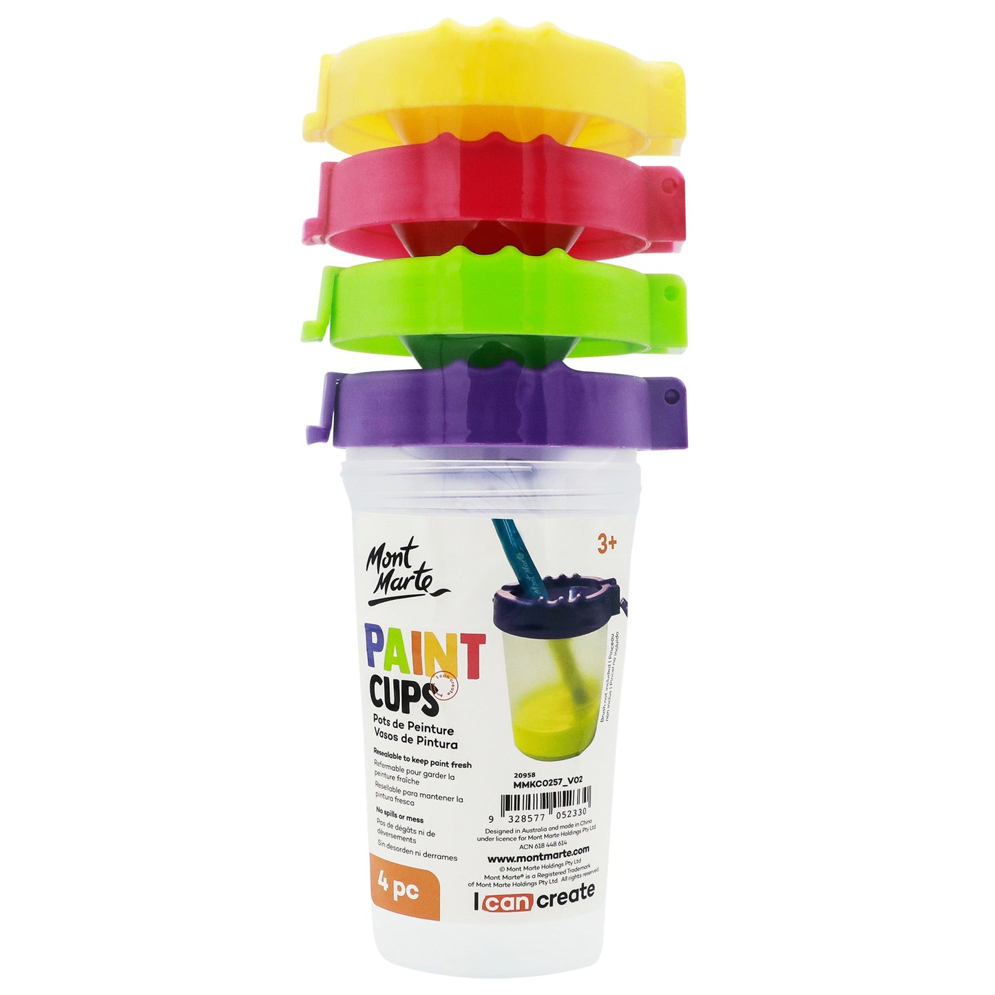 Mont Marte Paint Cups Pk4