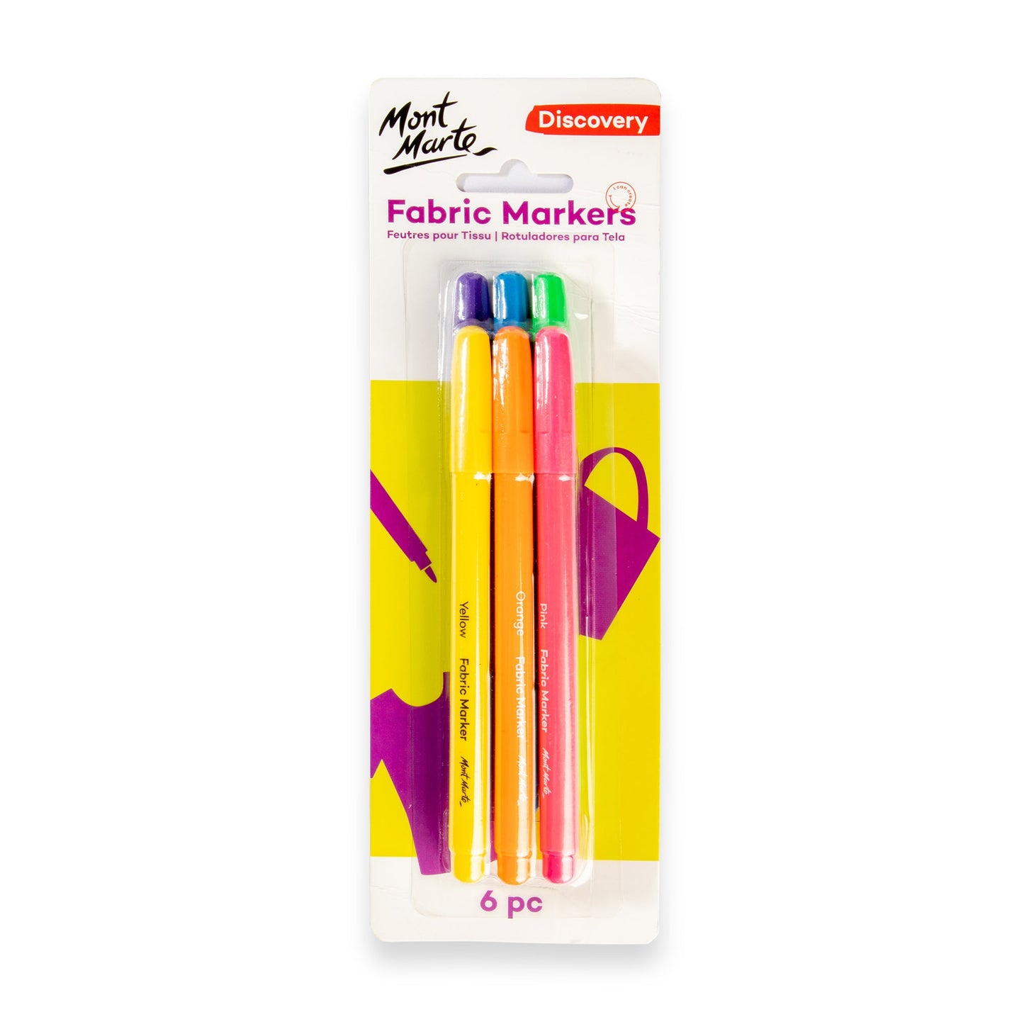 Mont Marte Discovery Fabric Markers 6pc
