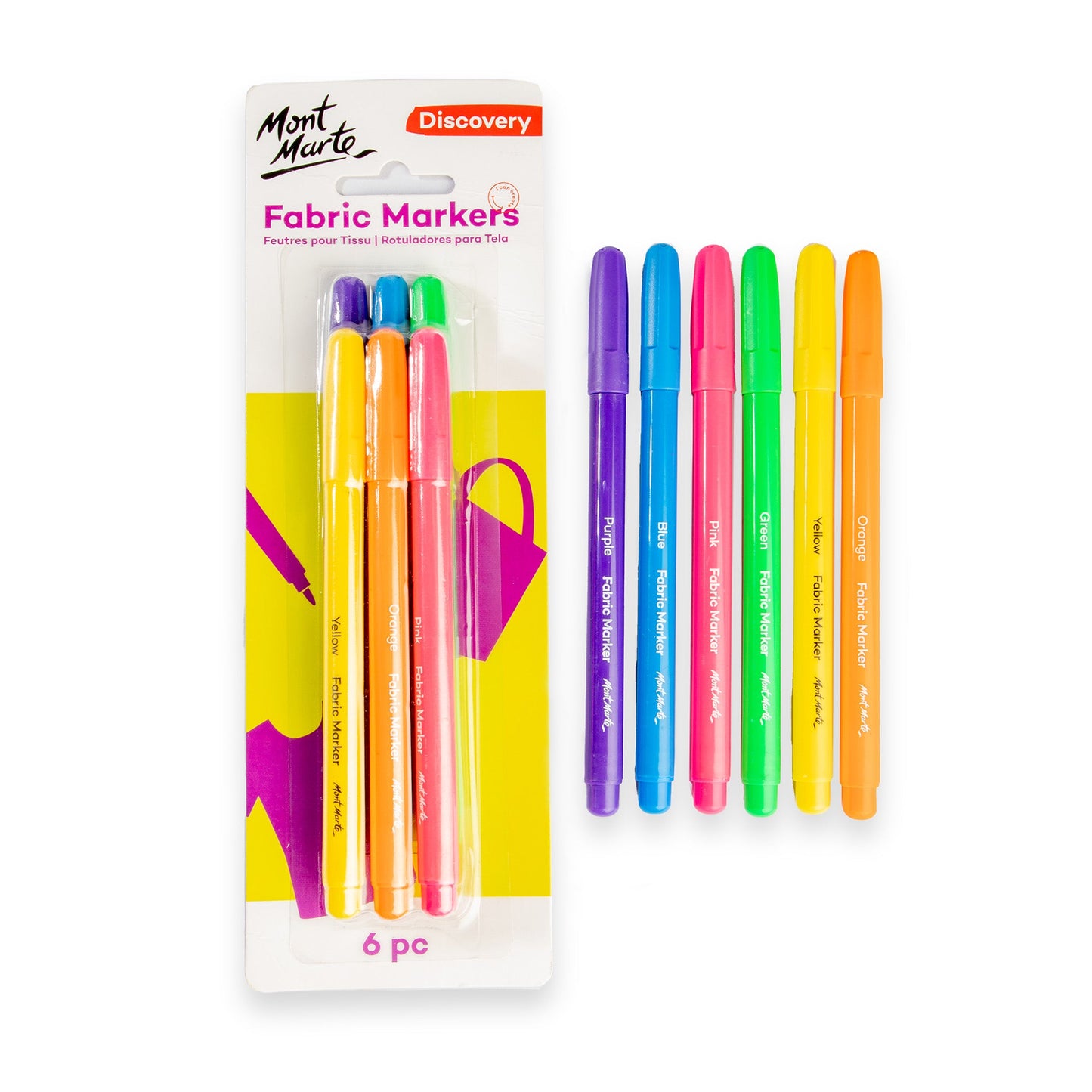 Mont Marte Discovery Fabric Markers 6pc