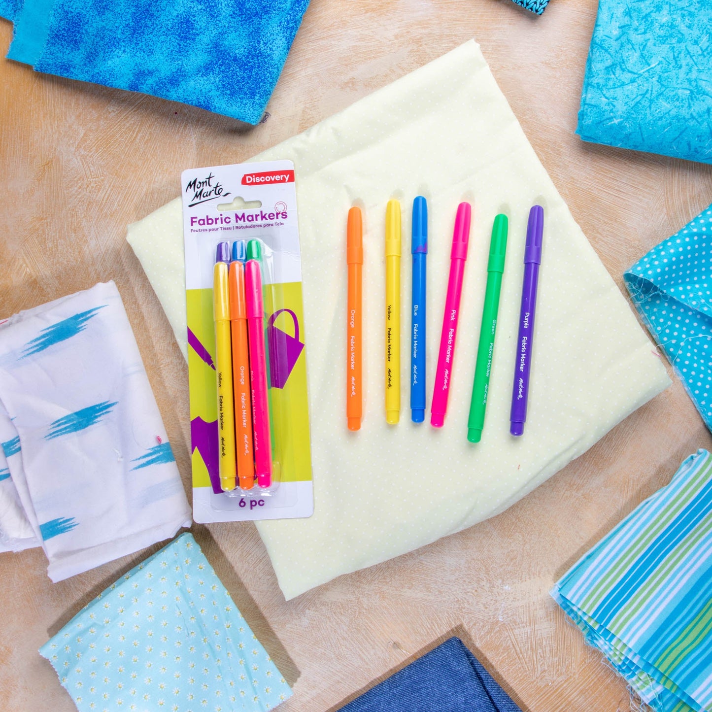 Mont Marte Discovery Fabric Markers 6pc