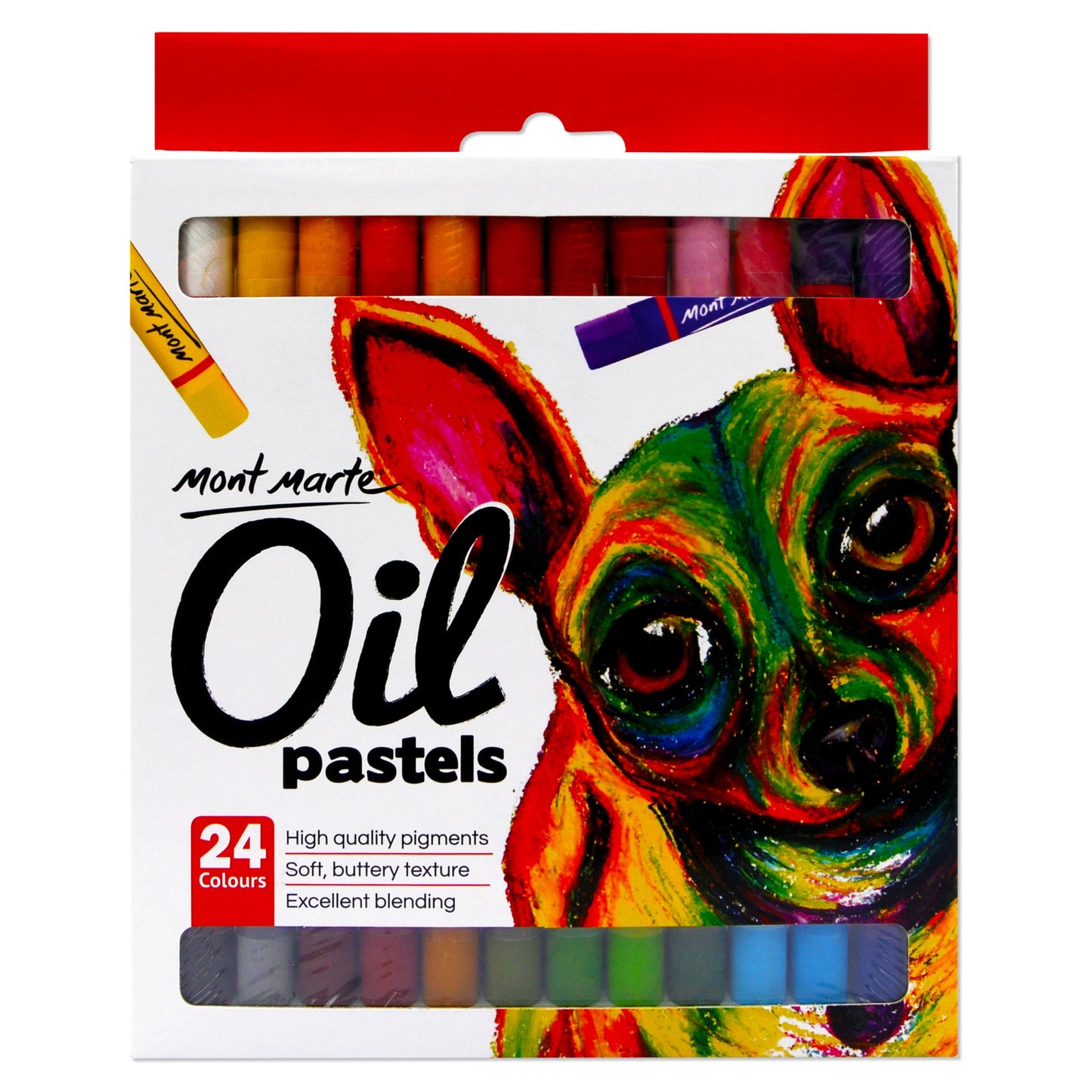 Mont Marte Oil Pastels 24pc - High Quality Pigments