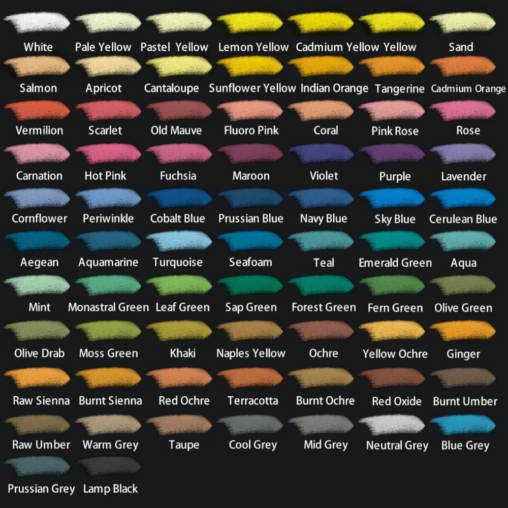 Mont Marte Signature Square Soft Pastels 72pc