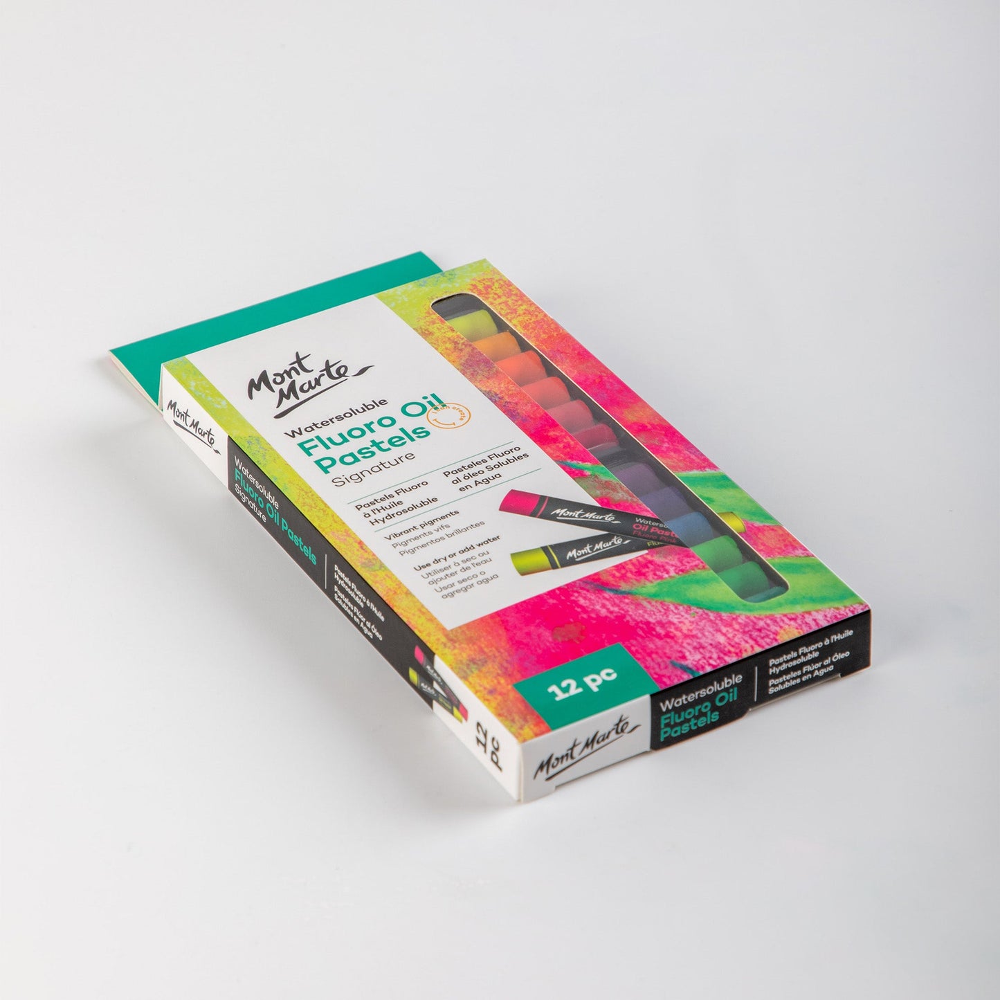 Mont Marte Watersoluble Fluoro Oil Pastels 12pc