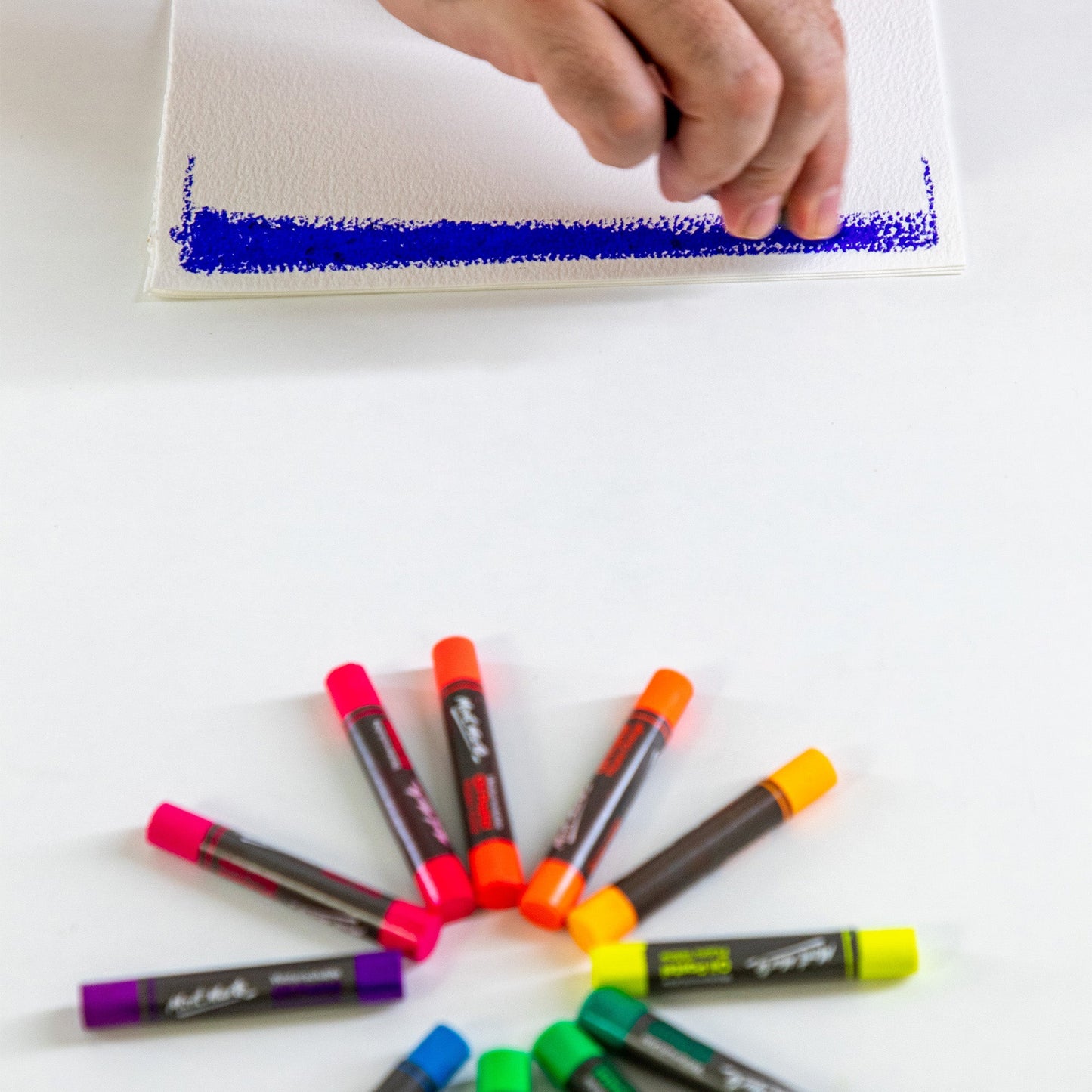 Mont Marte Watersoluble Fluoro Oil Pastels 12pc