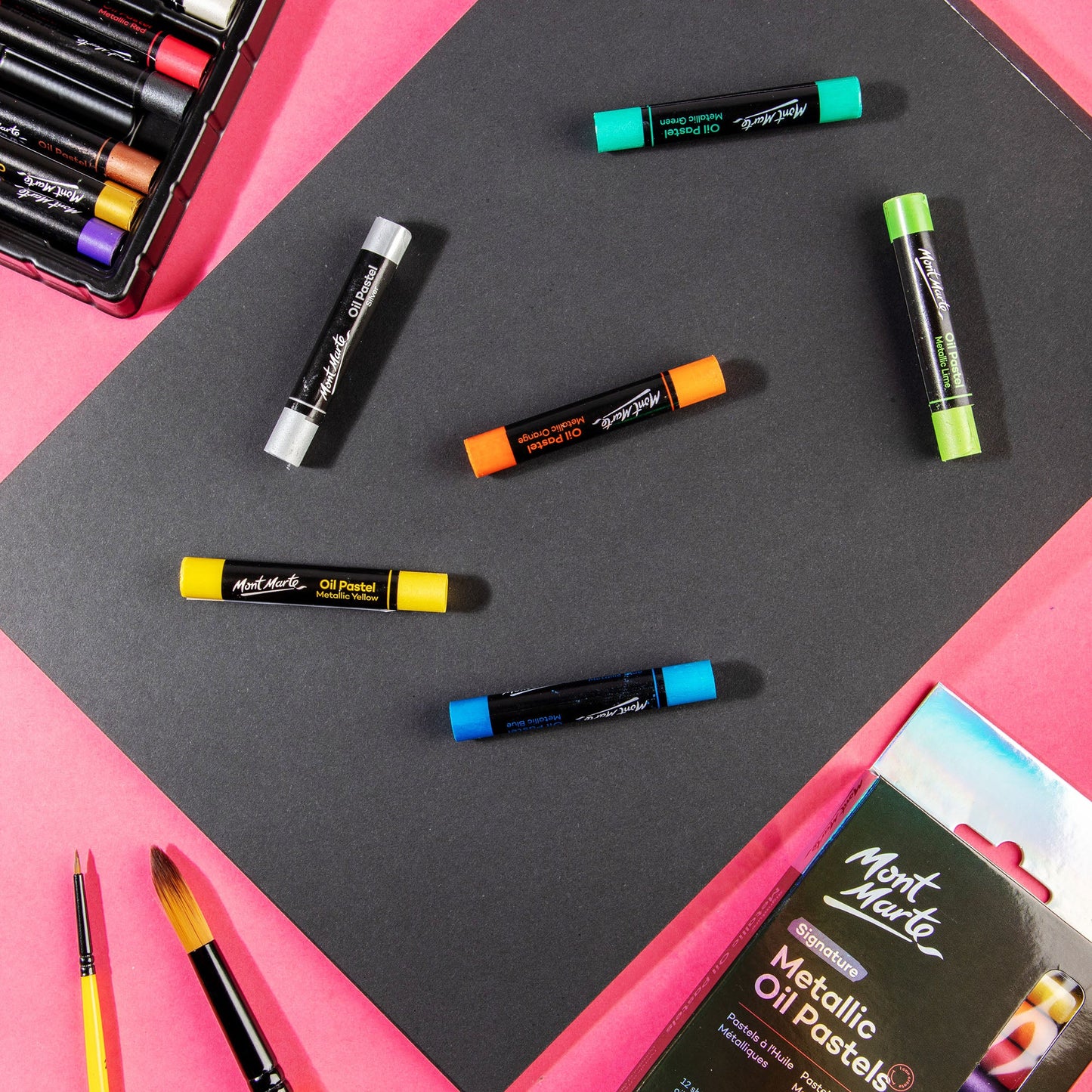 Mont Marte Metallic Oil Pastels 12pc
