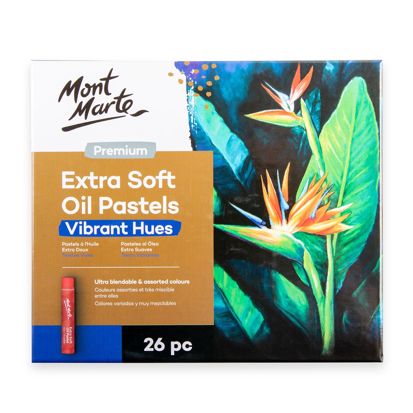 Mont Marte Premium Extra Soft Oil Pastels Vibrant Hue 26pc