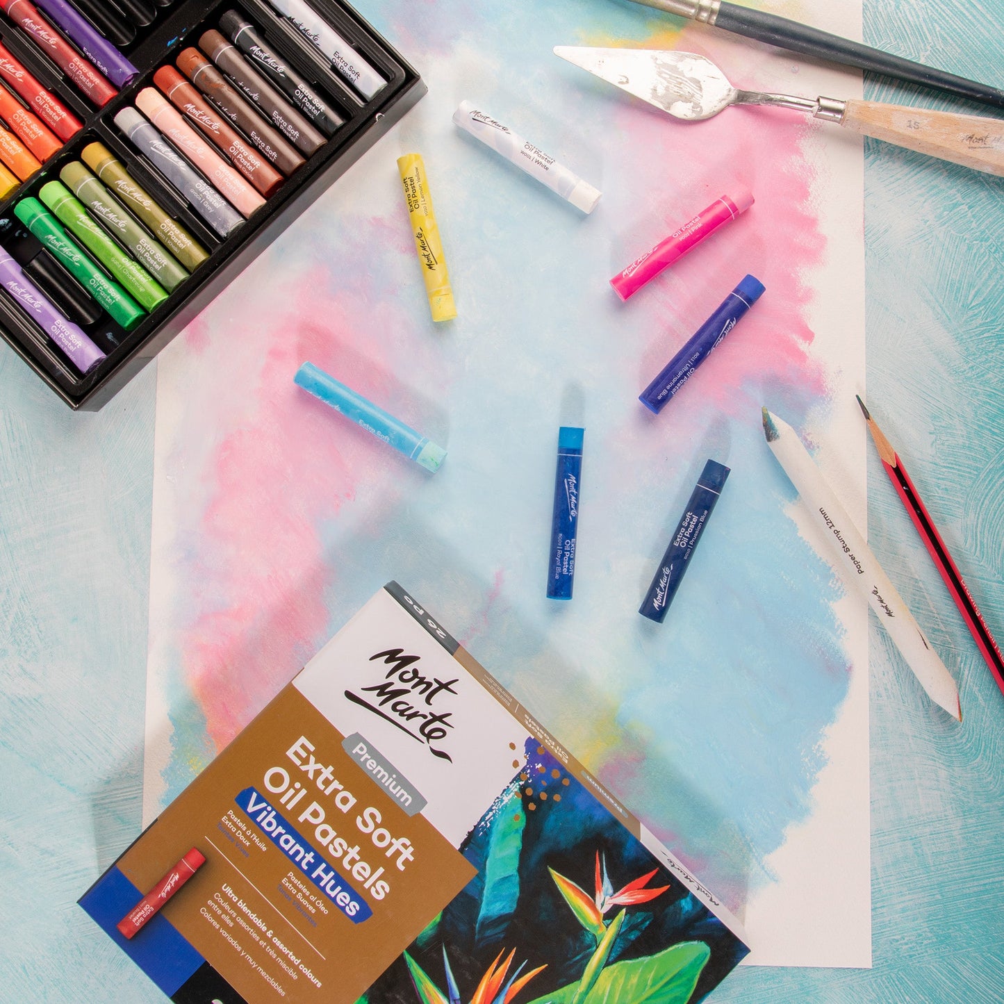 Mont Marte Premium Extra Soft Oil Pastels Vibrant Hue 26pc