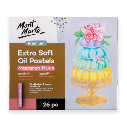 Mont Marte Premium Extra Soft Oil Pastels Macaron Hue 26pc