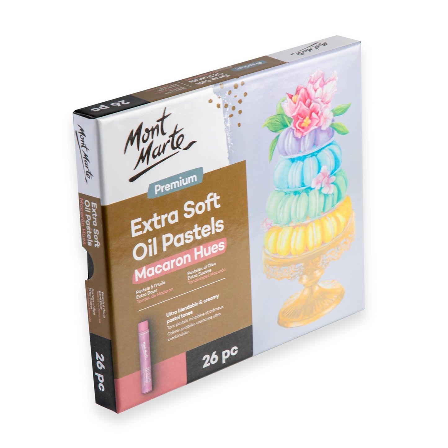 Mont Marte Premium Extra Soft Oil Pastels Macaron Hue 26pc