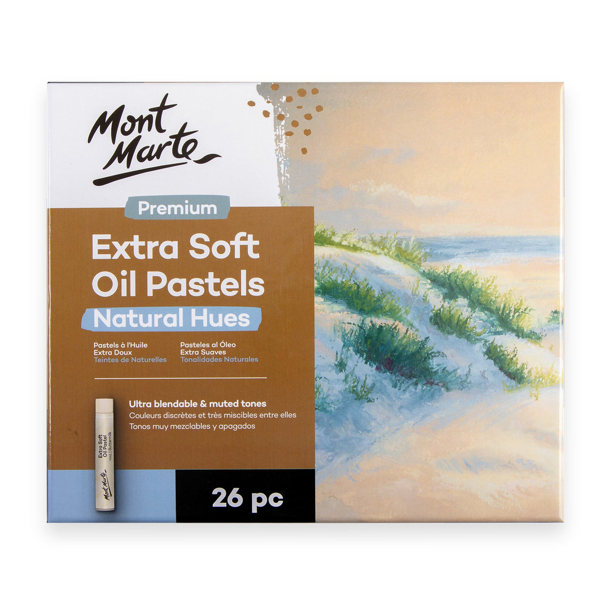 Mont Marte Premium Extra Soft Oil Pastels Natural Hue 26pc