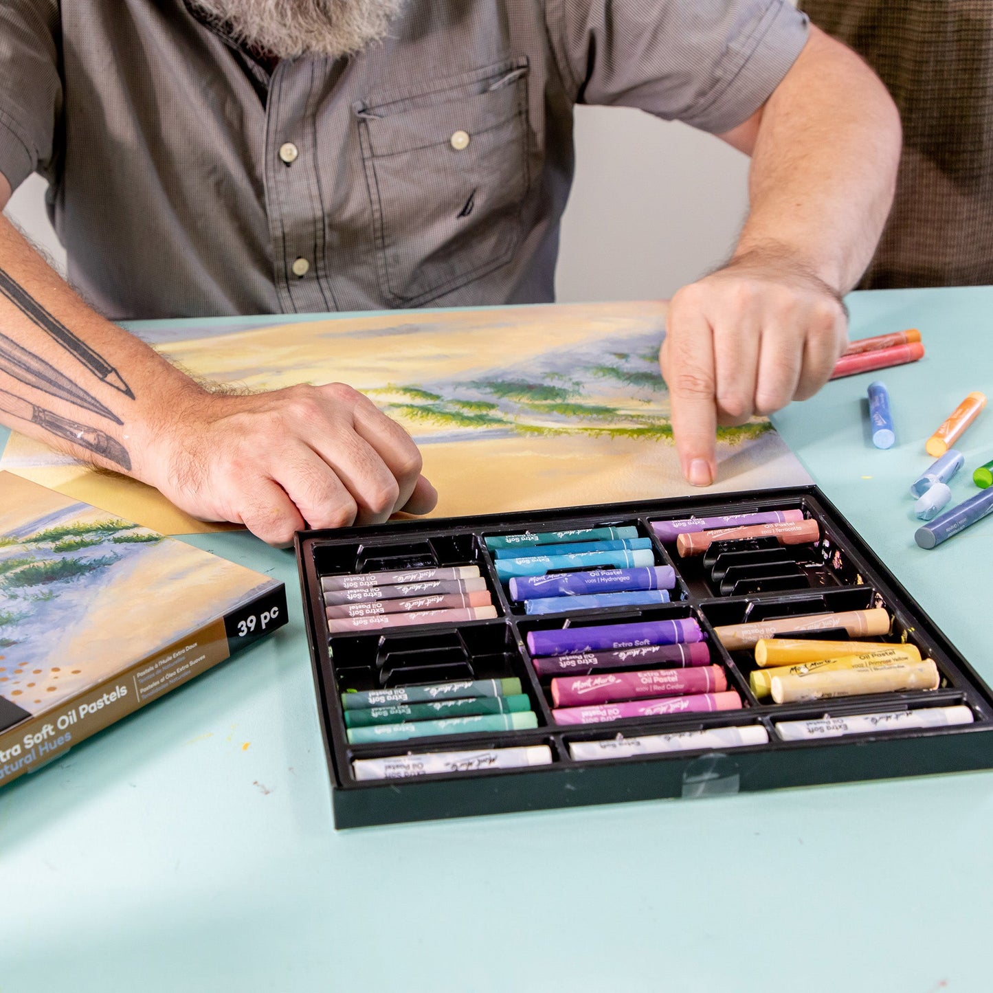 Mont Marte Premium Extra Soft Oil Pastels Natural Hue 26pc