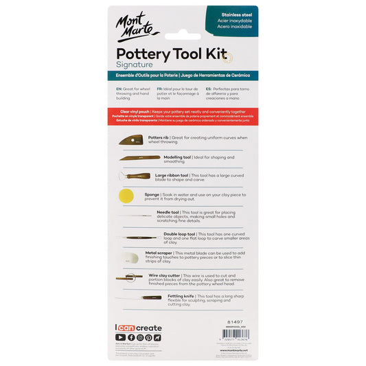 Mont Marte Sculpting - Pottery Tool Kit 10pc