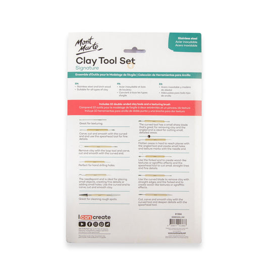Mont Marte Sculpting - Clay Tool Set 11pc