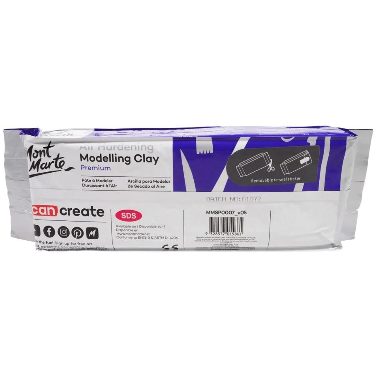 Mont Marte Air Hardening Modelling Clay - White 500gm