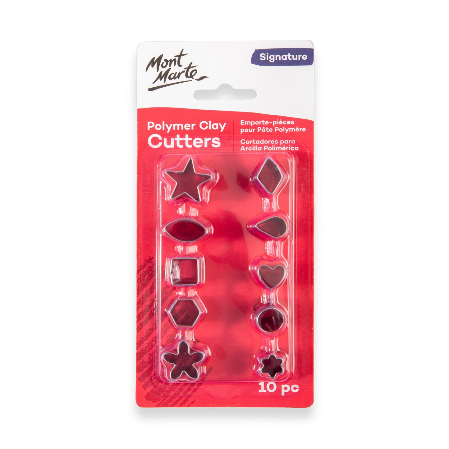 Mont Marte Polymer Clay Mini Cutter Set 10pc