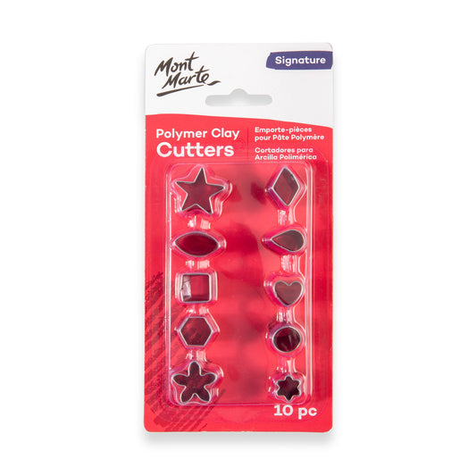 Mont Marte Polymer Clay Mini Cutter Set 10pc