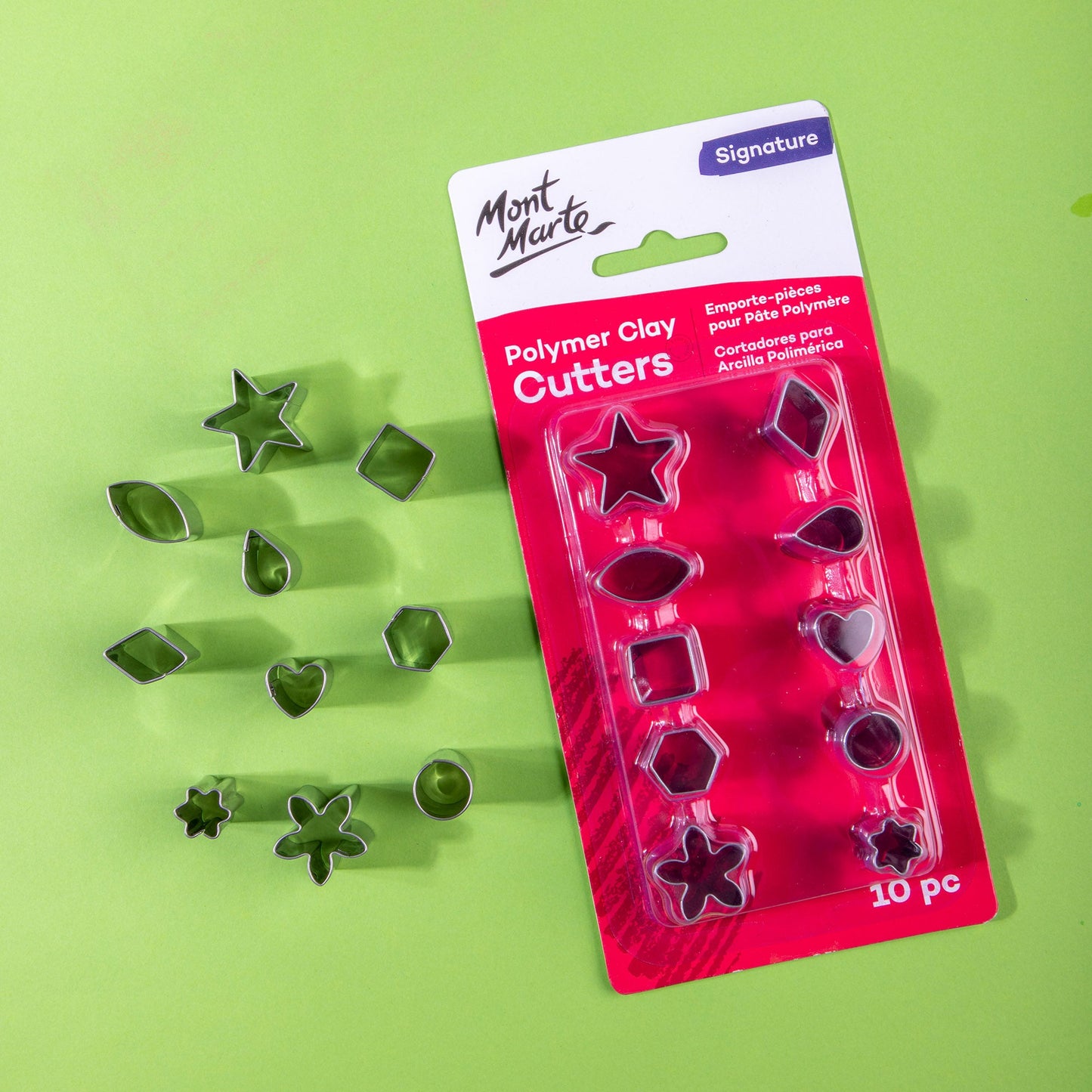 Mont Marte Polymer Clay Mini Cutter Set 10pc