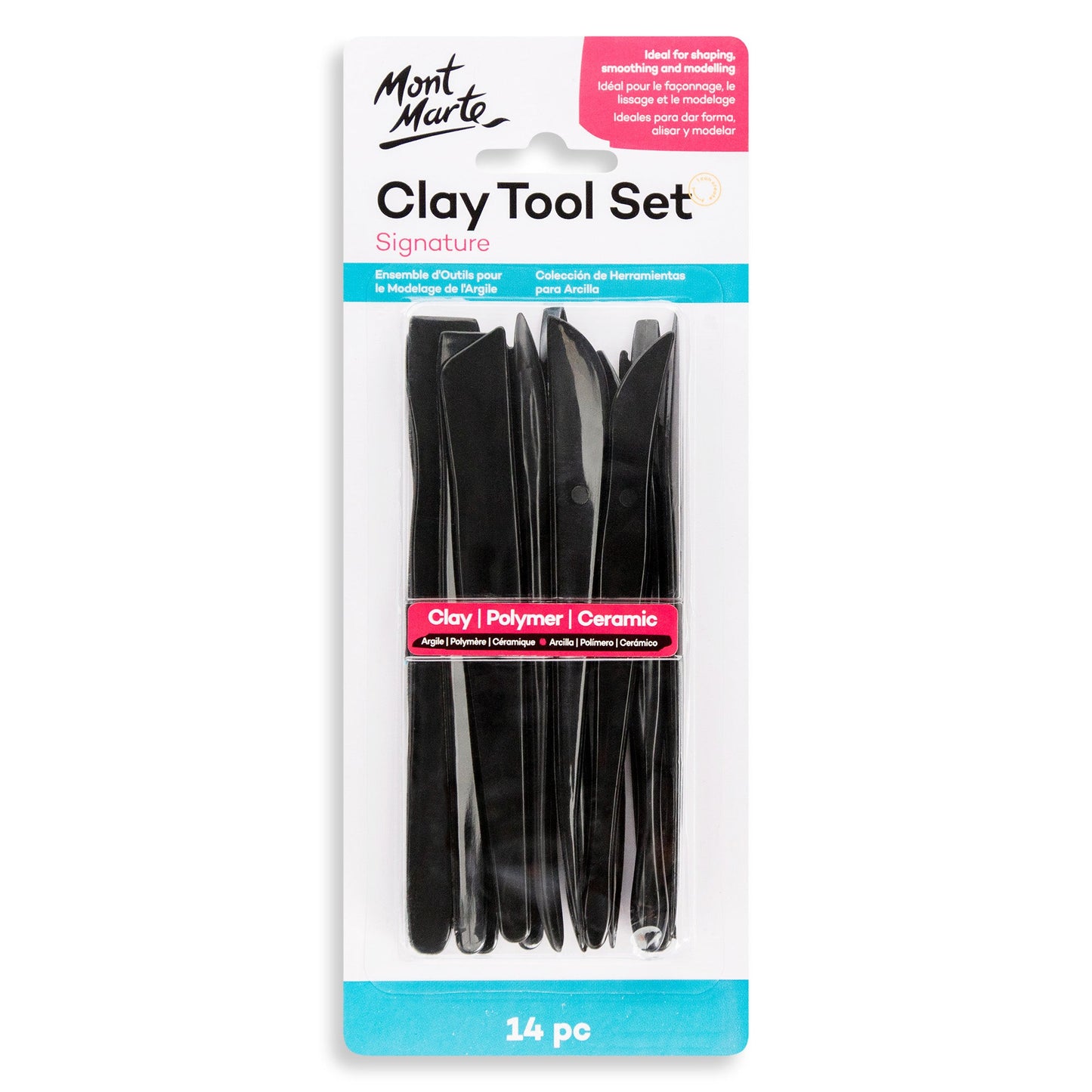 Mont Marte Signature Plastic Clay Tool Set 14pc