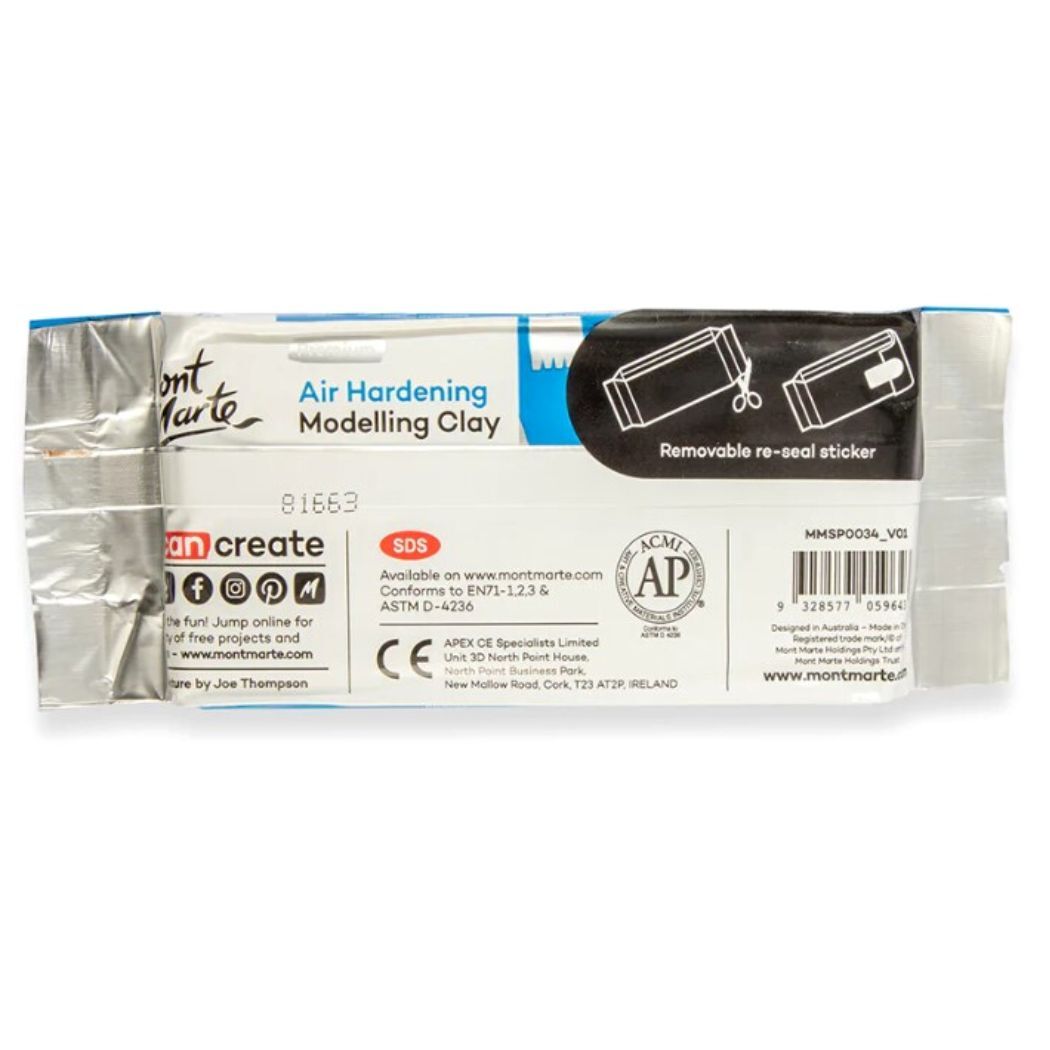 Mont Marte Air Hardening Modelling Clay - Grey 500gm
